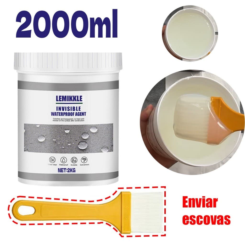 Invisível Impermeável 500ML/1000ML/2000ML Agente De Revestimento Transparente Anti-Vazamento + brush