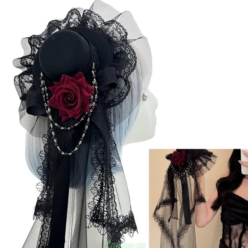 SRA Elegante Chapéu Acessório Cabelo Para Casamentos Fecho Seguro