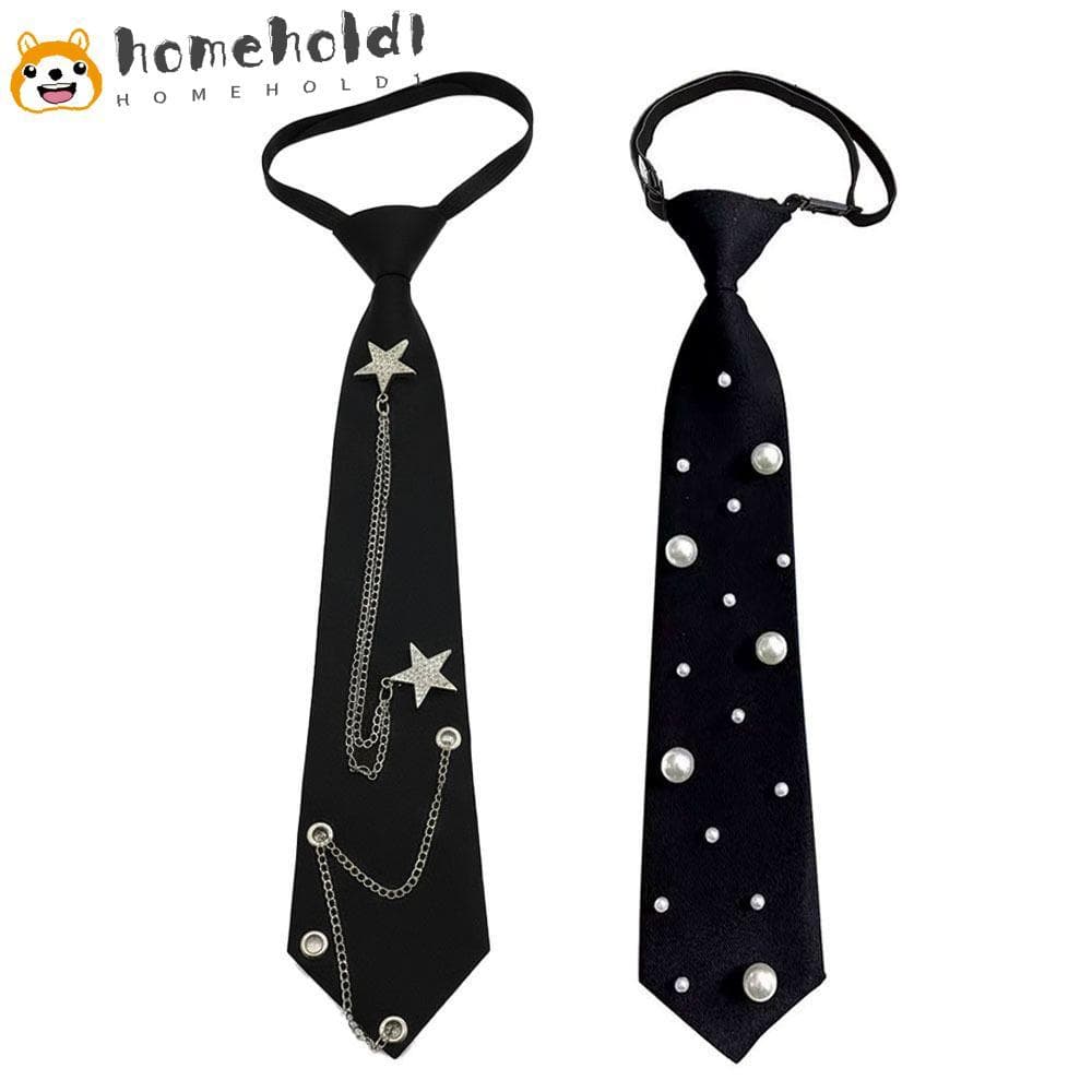 Gravata Punk HOMEUVOE , Pré-Amarrada Com Corrente Estrela JK , Borboleta Ajustável Vintage Elegante