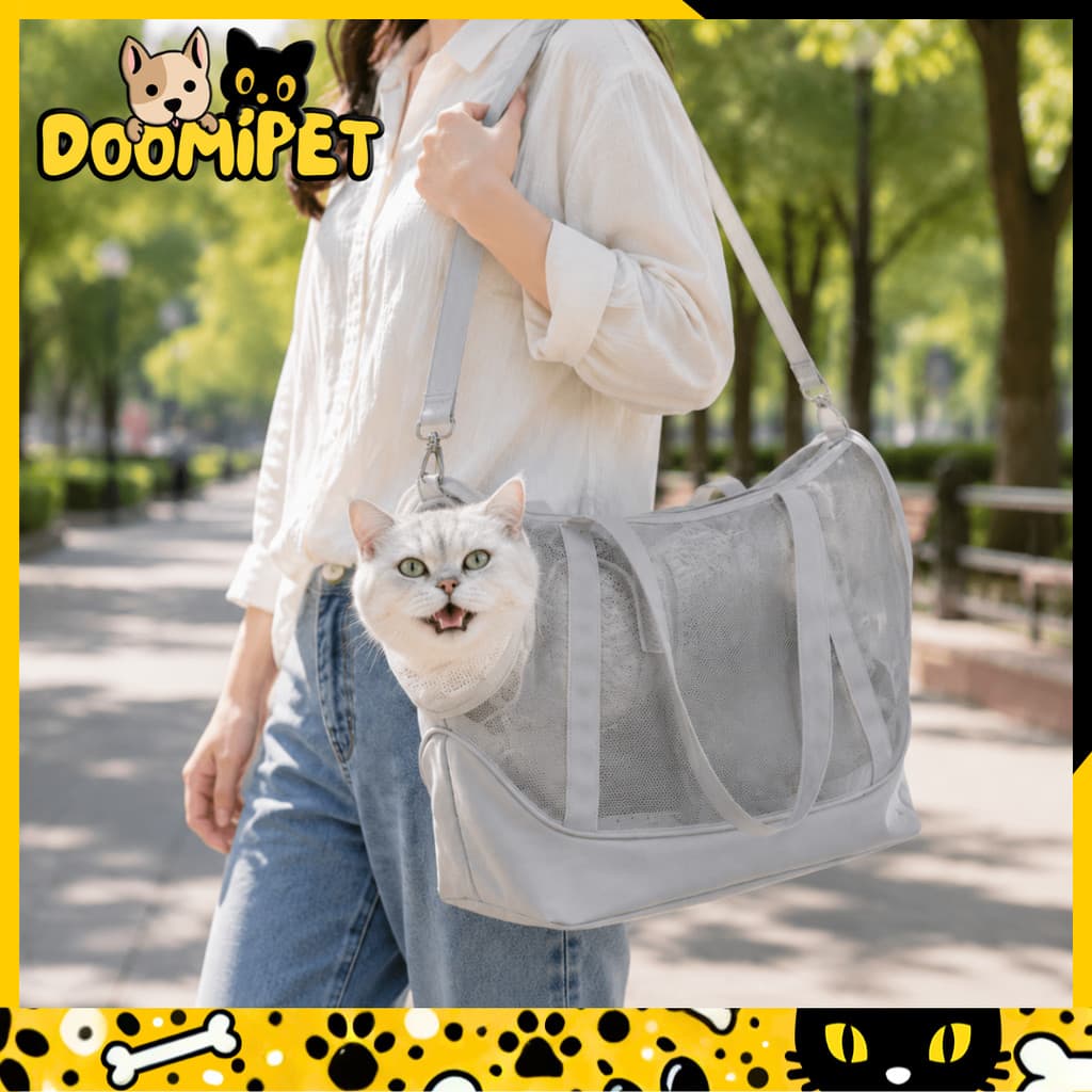 Bolsa De Transporte Para Gatos E Cachorros: Portátil, Respirável E Ideal Para Passeios