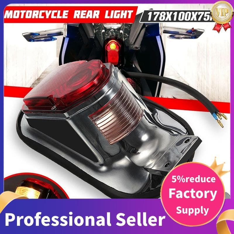 Universal Motocicleta Cauda Lâmpada Placa De Montagem Sinal Volta Traseiro Freio Parar Para Choppers Cruisers Clássico