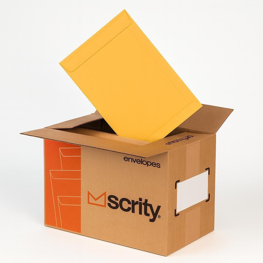 Envelope Oficio A4 Pardo Scrity - Cx 100 Unidades