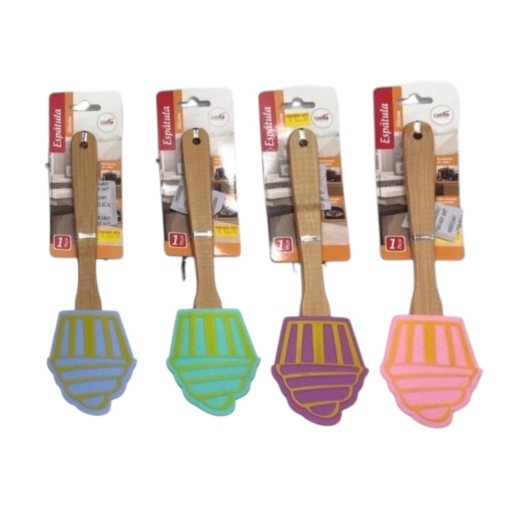 Espátula De Silicone Cupcake Com Cabo De Madeira