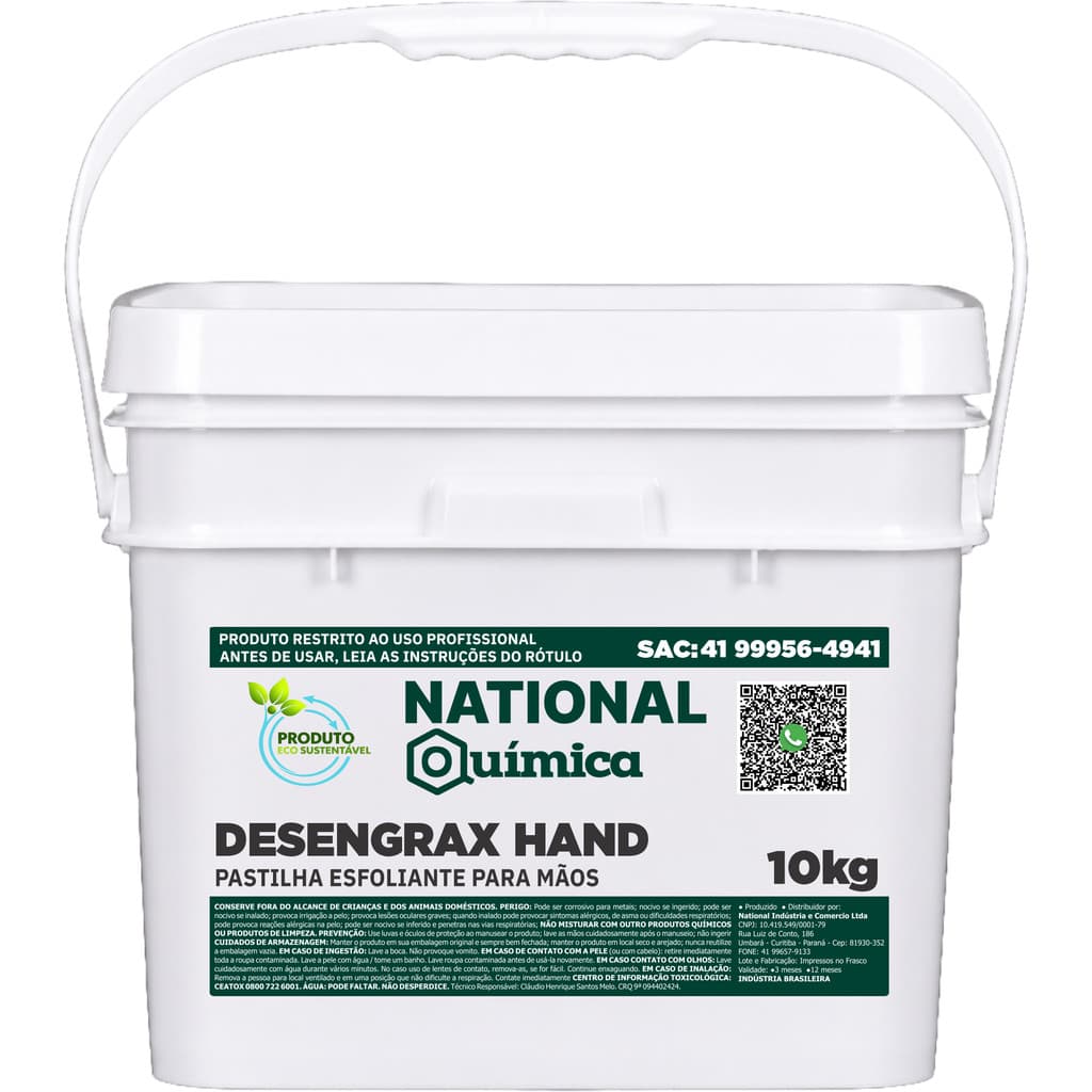 Pasta Esfoliante para Mãos 10 kg Desengrax Hand National Química