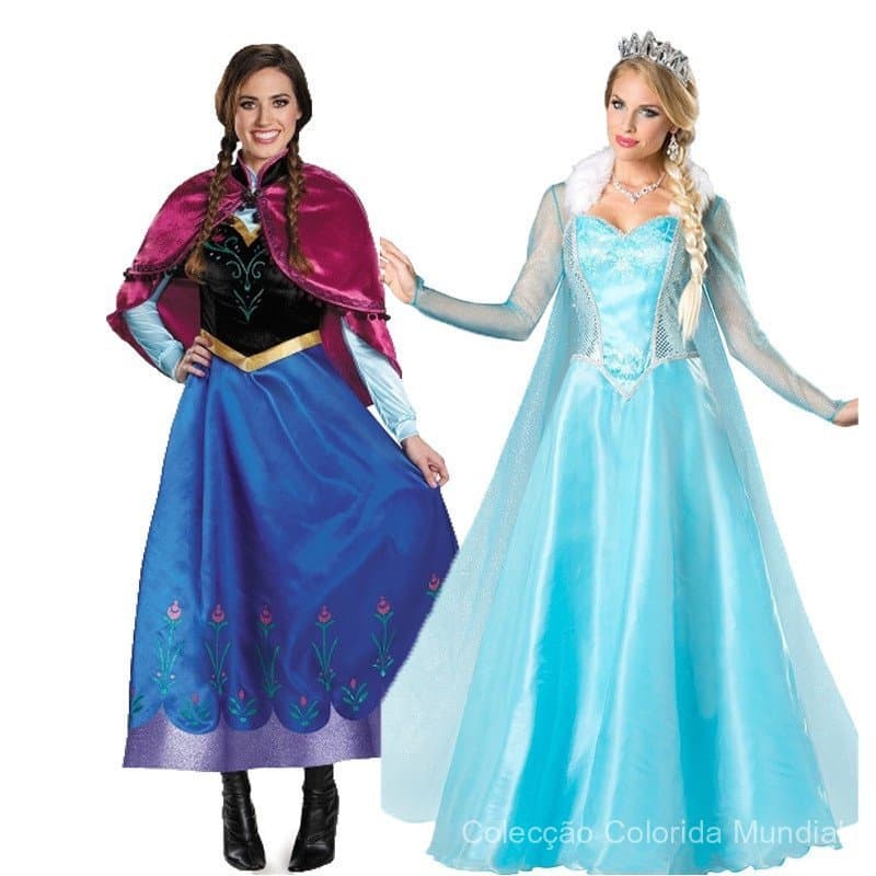 Fantasia de Cosplay da Princesa Anna de Anime para Adultos, Vestidos de Festa de Conto de Fadas da Elsa para Mulheres, H