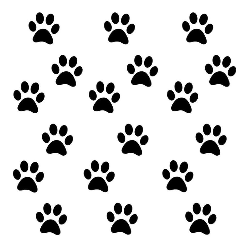 Adesivos Kit 60 Pegadas Cachorro Pet Shop