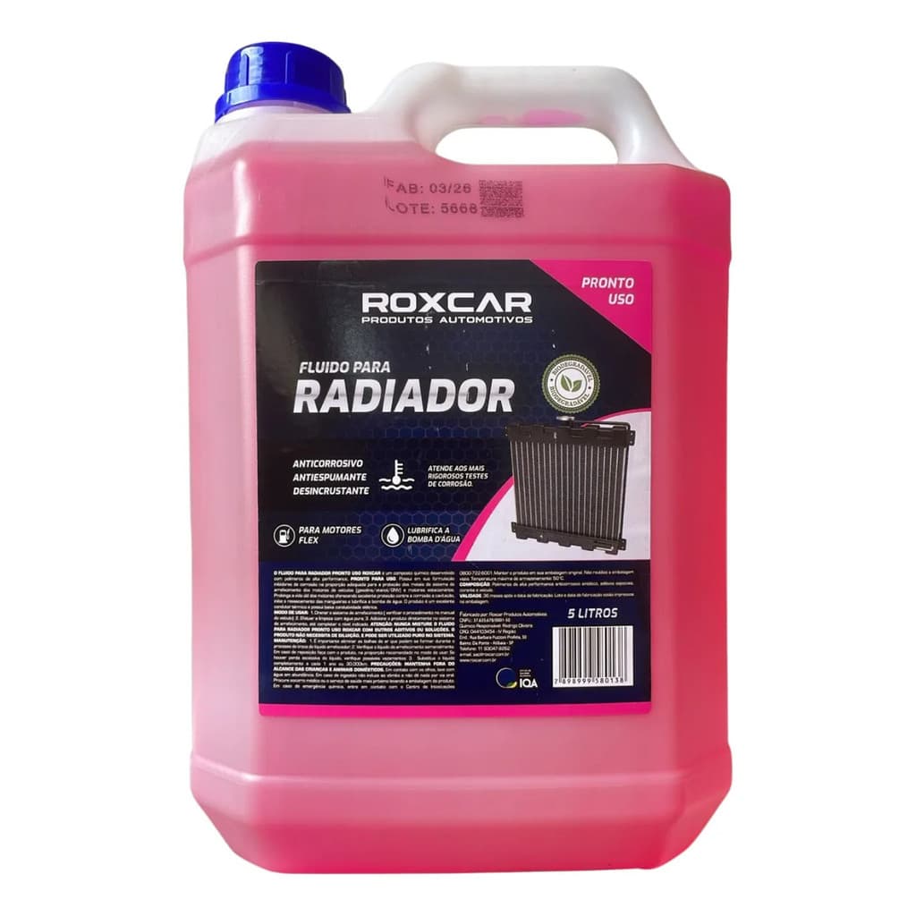 Aditivo Para Radiador Pronto Uso Rosa Original 5 Litros