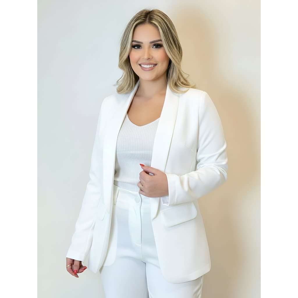 Blazer Feminino Look Alfaiataria Virada De Ano Festas Luxo Confraternização Empresa Família Amigos