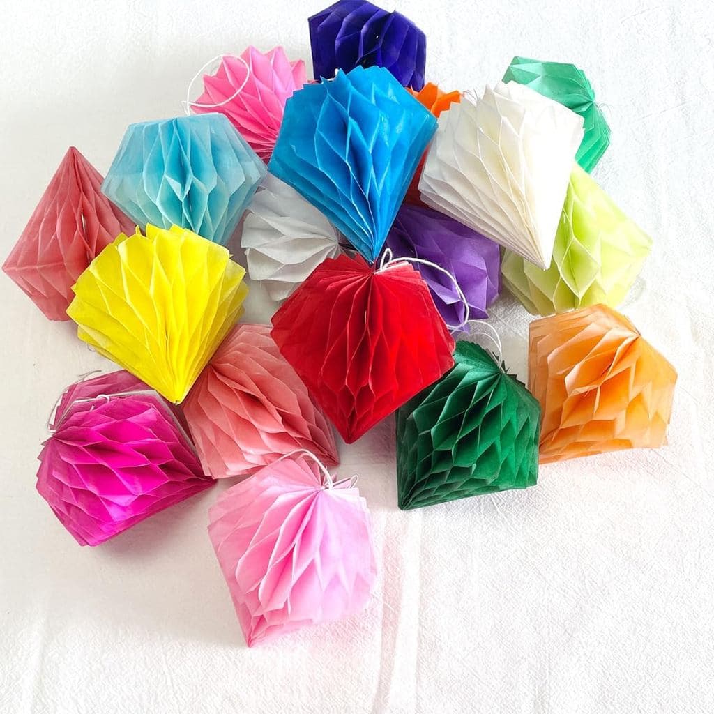 Bolas de Papel em Forma de Favo de Mel 20 peças 4'' Decorações de Papel em Forma de Favo de Mel para Festas Bolas de Pap