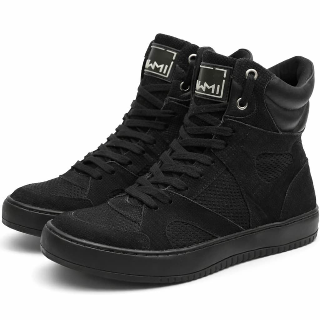 Tênis Botinha Academia Feminino Couro Cano Alto Treino Musculação Sneaker