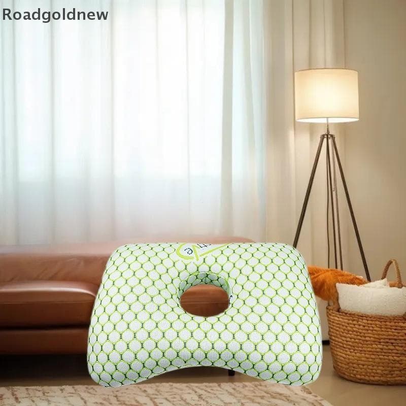 Travesseiro De Enchimento De Algodão RGN Ergonômico Respirável Com Furo Para Orelha Brinco Portátil Confortável NW