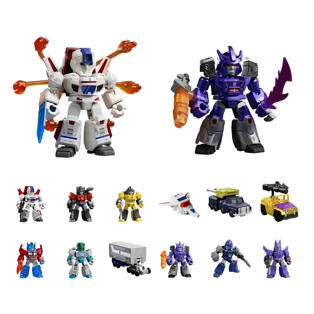 1 Boneco Coleção Transformers Defender Version 05 Traitor to Tyranny Surpersa Mini Blokees