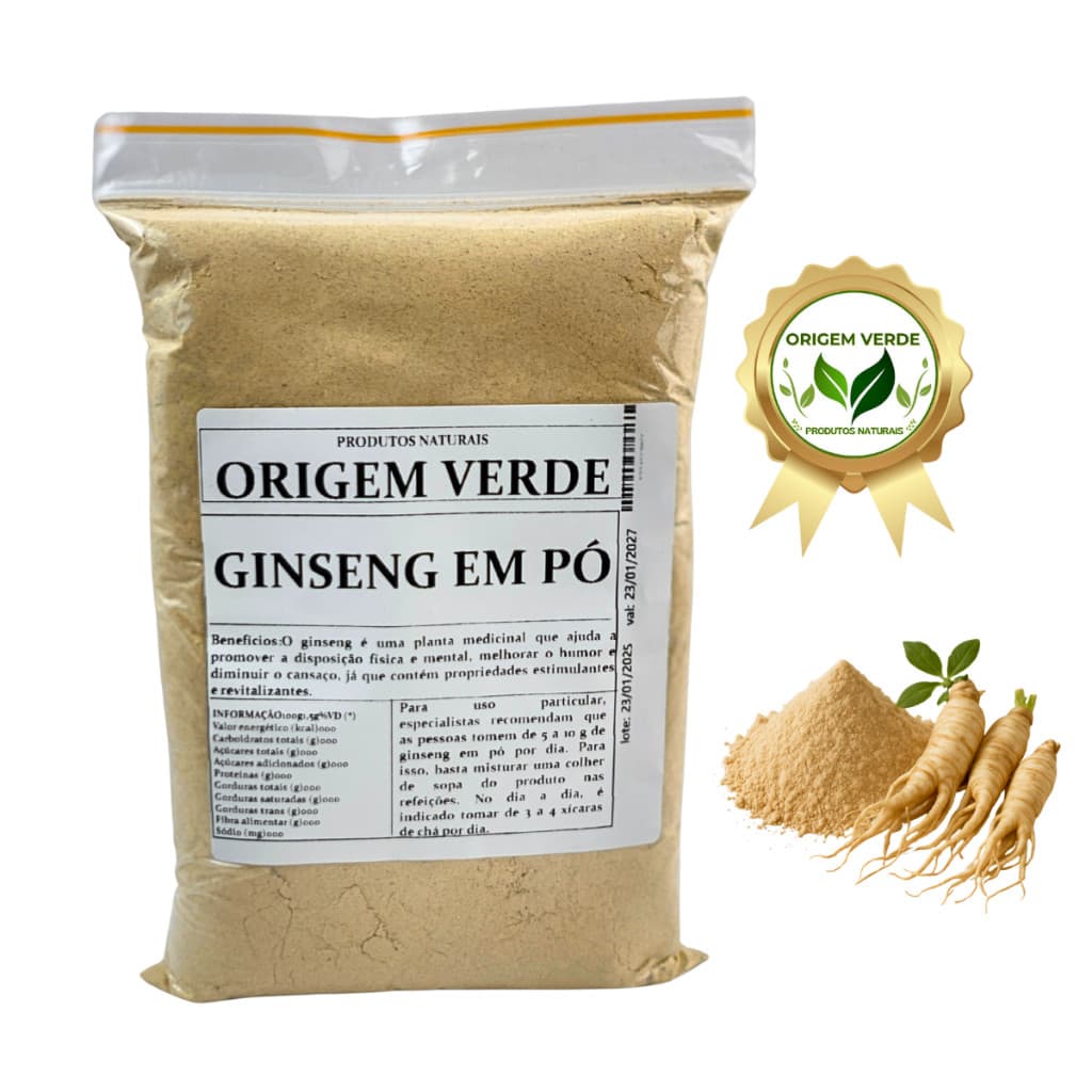 Ginseng Em Pó 100% Puro Natural - Produto Original