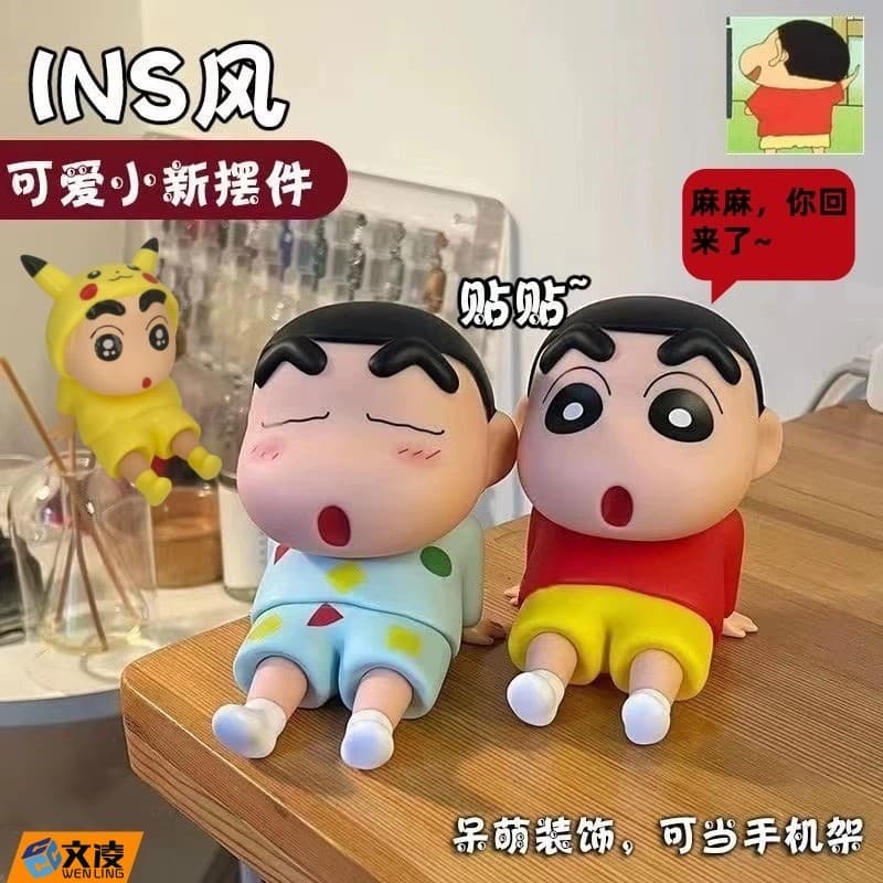 Bonito quadrinhos japoneses Crayon shin-chan camisola feita à mão shin-chan Nohara Shinnosuke modelo decoração de mesa d