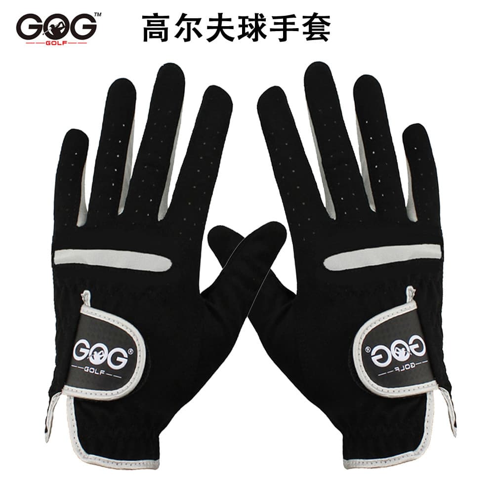 Luvas de golfe genuínas masculinas, resistentes ao desgaste, respiráveis, mãos esquerda e direita, duas mãos, luvas de g