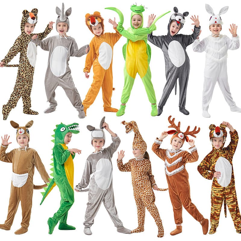 Fantasia Infantil Animal Rena Conjunto Completo Macacão Cosplay Festa Escola Teatro 2026 Unissex Confortável
