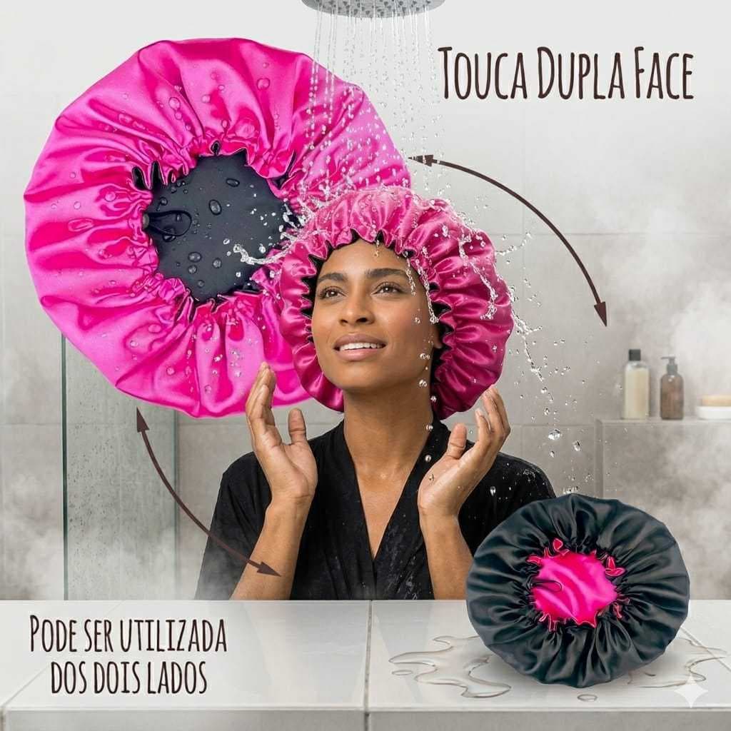 Toca de Cetim Dupla Face Ajustável Anti Frizz Proteção capilar