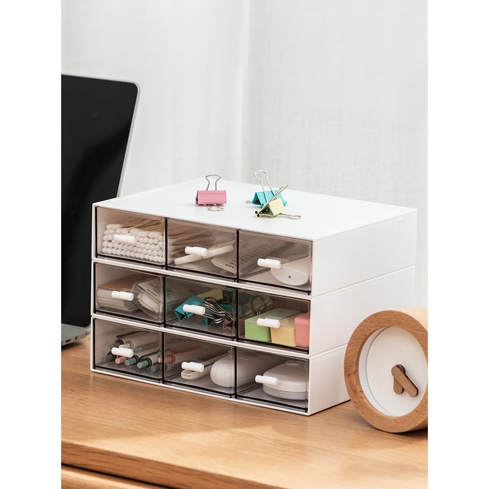 Caixa de armazenamento de mesa de escritório tipo gaveta prateleira de mesa artigos diversos papelaria Multi-camada caix