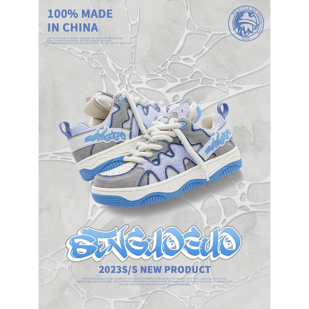 Senguo Broken Dream Space/Sapatos Masculinos Primavera Design Respirável Nicho Casal Tênis All-Match Sapatos da Moda
