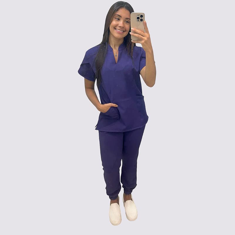 Pijama Veneza Hospitalar Scrub cirúrgico -  Roxo