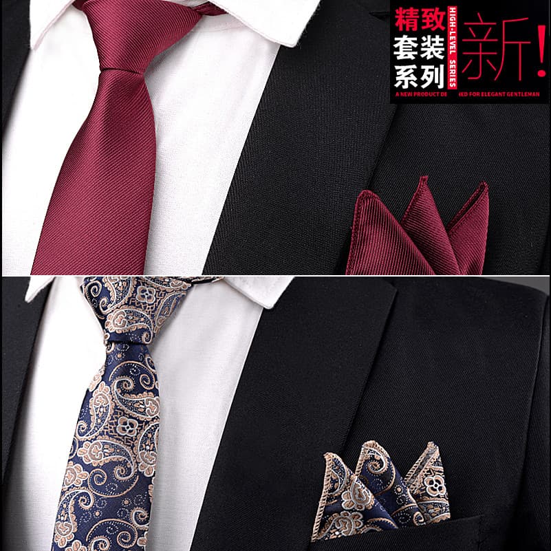 Retro versão coreana moda gravata masculina Formal Wear negócios Casual gravata estreita noivo casamento gravata bolso t