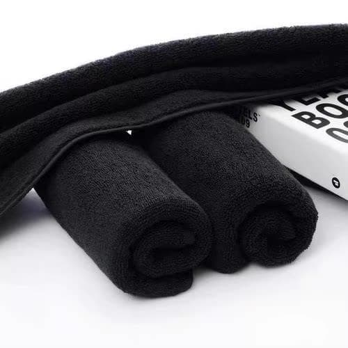 Toalha resistente à sujeira do homem sem fiapos, jovem, preto, Fitness, algodão, cor espessada, algodão, espessada, conf