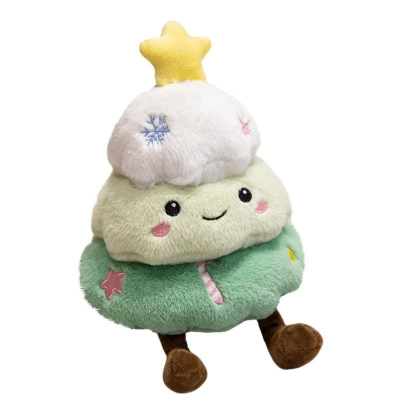 Super macio toque bonito dos desenhos animados boneca de natal bolo árvore de natal boneca brinquedo de pelúcia Ragdoll