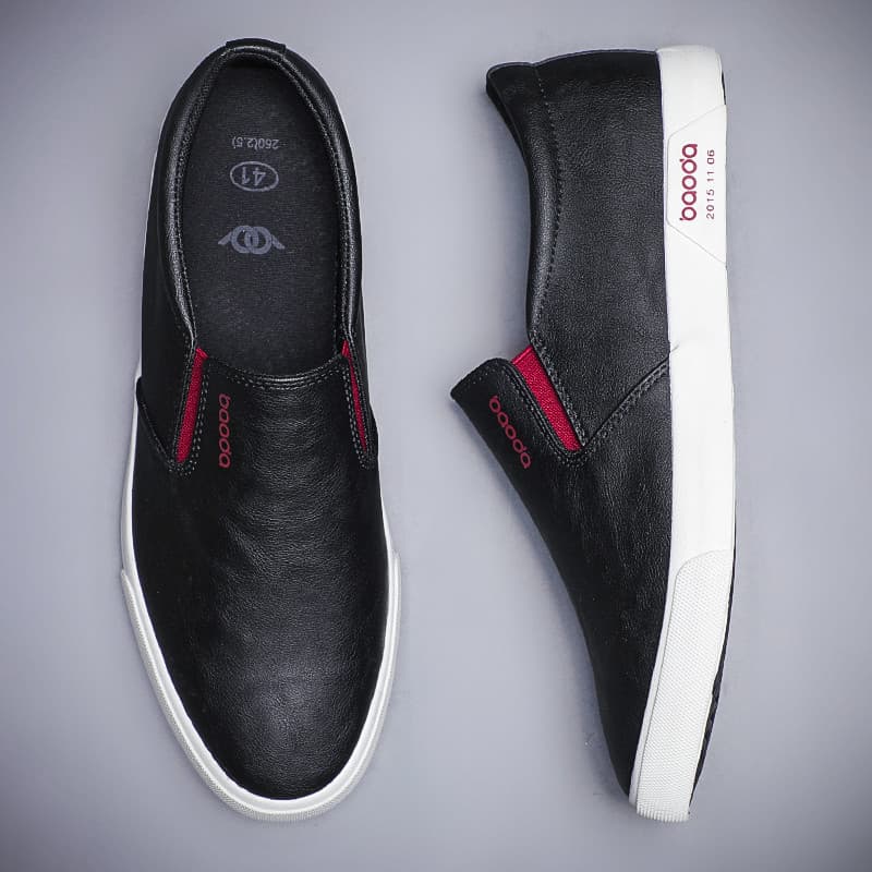 Baoda novo estilo masculino cor sólida luz luxo estilo de negócios sapatos de couro administrativo All-Match Formal noiv