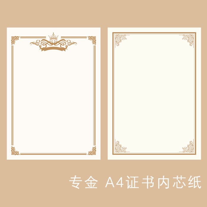 Elegante estilo Vertical certificado núcleo interno em branco honra a4 certificado impressão em papel pessoal treinament