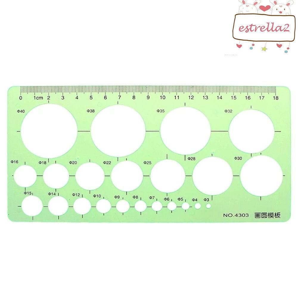AESTRELLA Modelo Régua Oval Ferramenta De Medição Plástico Material De Escritório Círculos Papelaria Geométrica