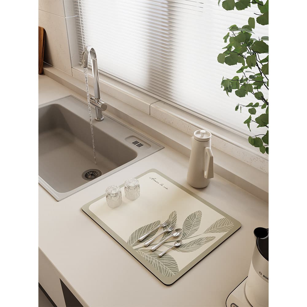 Parque Shang creme estilo cozinha dreno esteira bancada do banheiro absorver água antiderrapante esteira de mesa de jant
