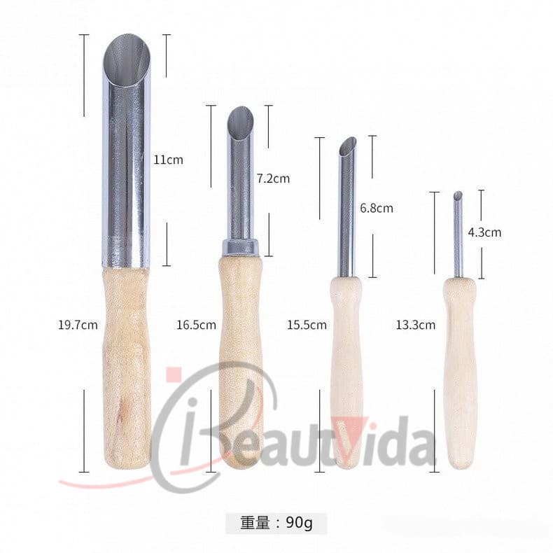 4Pcs Perfurador Circular Semi Ferramenta Cerâmica Plástico Utilitário Duas Formas Diferentes De Podem Ser Usadas Para Mo