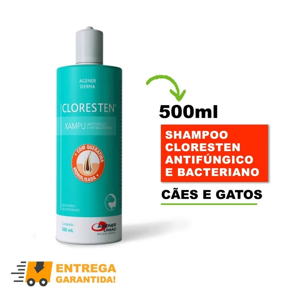 Shampoo Antibacteriano Agener Dr.clean Cloresten 500 Ml