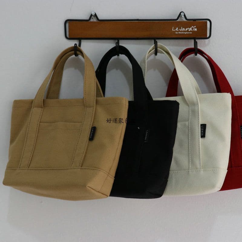 Bolsa quente estilo japonês textura grossa bolsa de lona sanduíche zíper bolsa de lona bolsa de pulso bolsa de gato bols