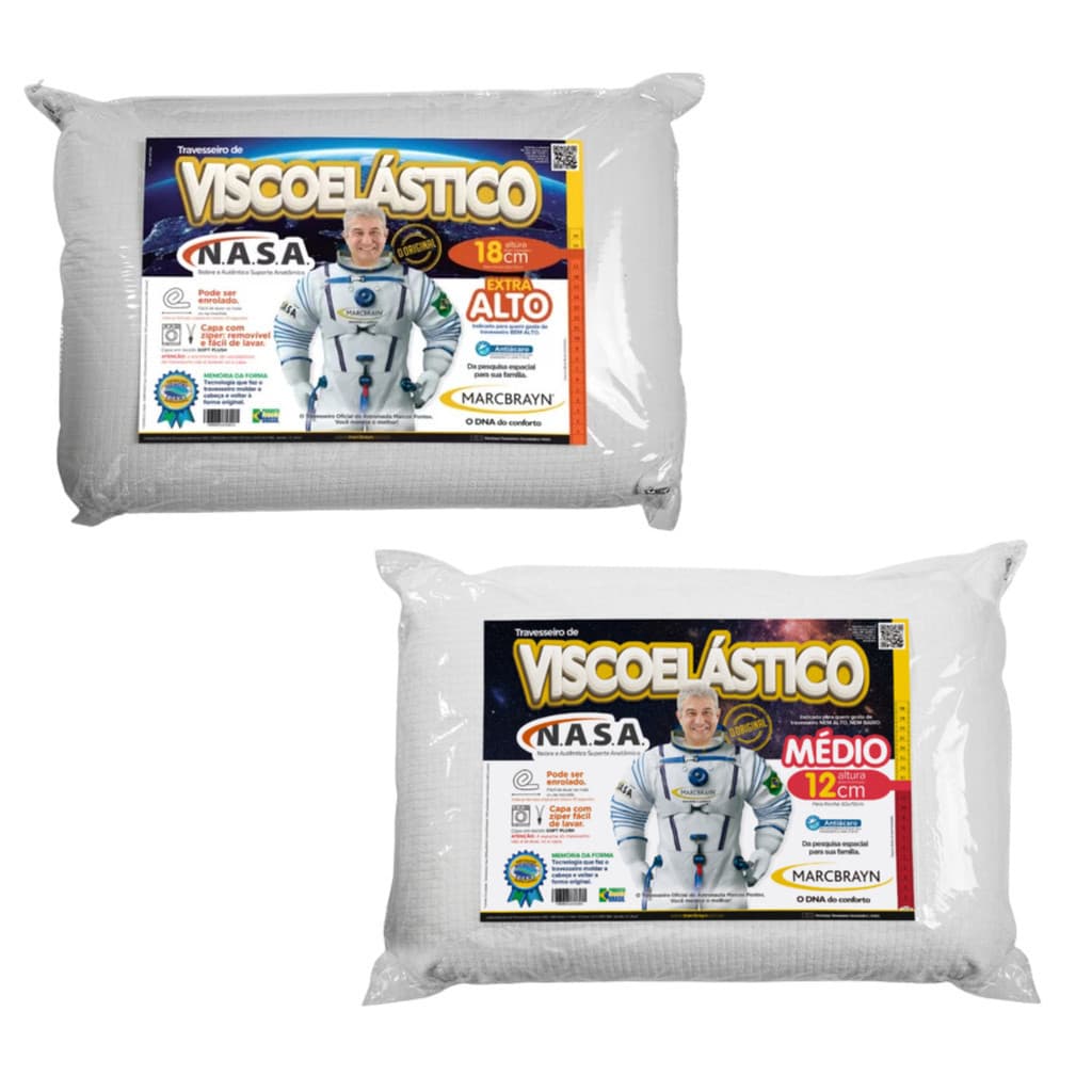 2 Travesseiros Nasa - Com Capa removível