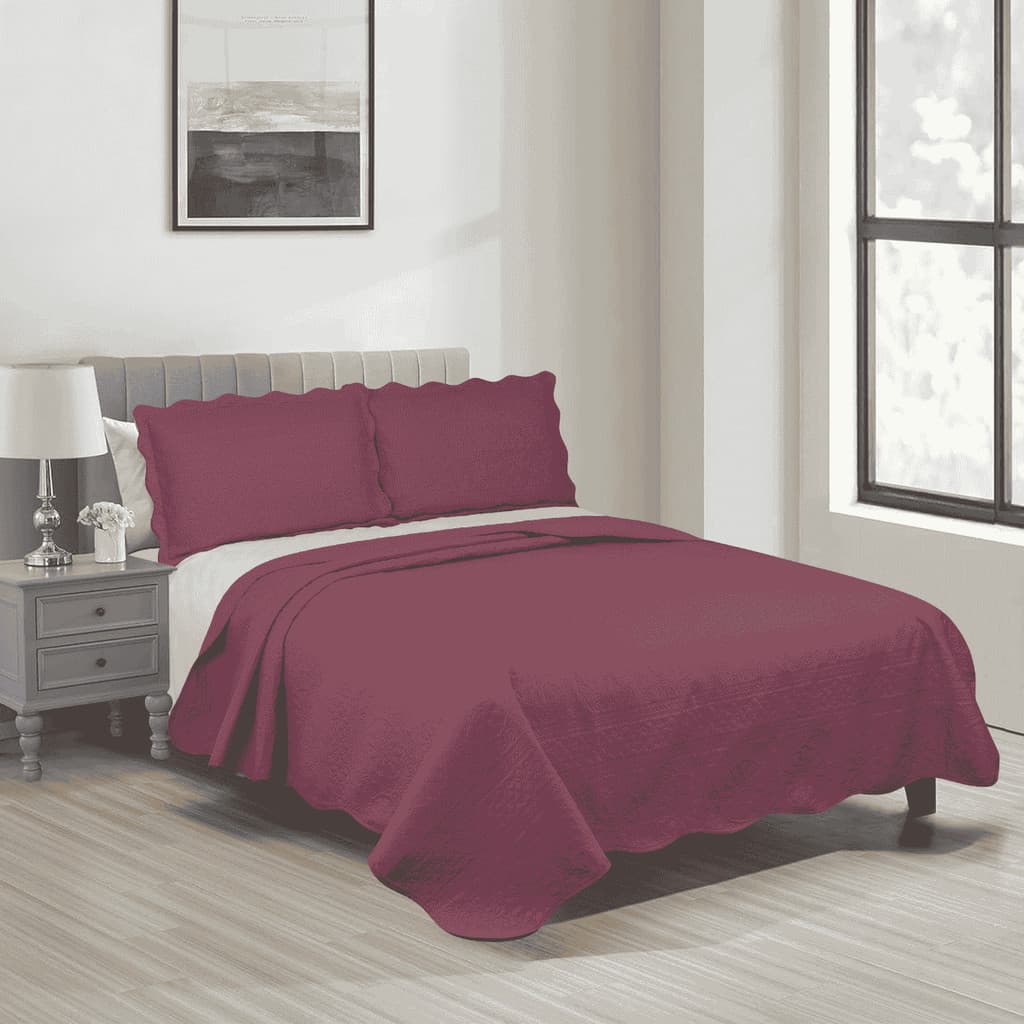 Colcha Cobre Leito Pétala 3 Peças – Kit de Cama Solteiro, Casal, Queen e King