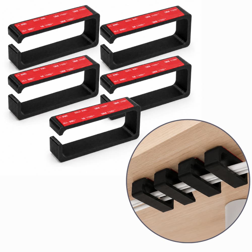 Passa fio Kit Organizador Cabos Esconder Fios Embaixo de Mesa Home Office Setup Gamer Escritório