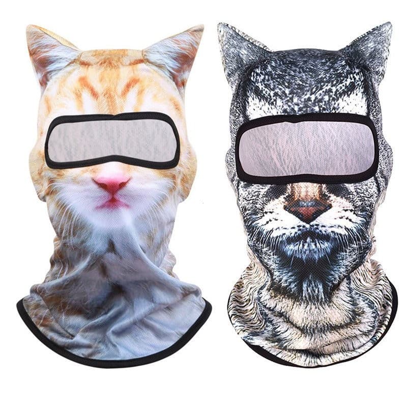 3D Gato Verão Proteção Solar Ao Ar Livre Máscara Chapéu Balaclava Rosto Com Orelhas Para Bar , Festivais De Música Festa