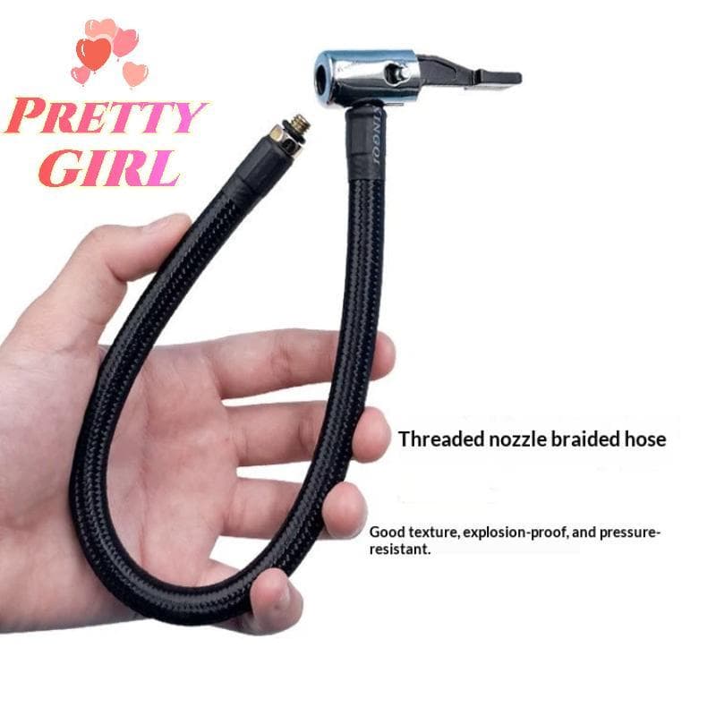 [Pretty ggirl] Mangueira Para Inflar Pneus De Carro Adaptador De Tubo De Extensão De 1 M Terno Universal De Bomba De Ar