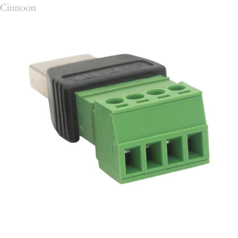 Conectores USB Solda CINN Plugues Machos 2.0 Para Adaptadores Terminais Parafuso