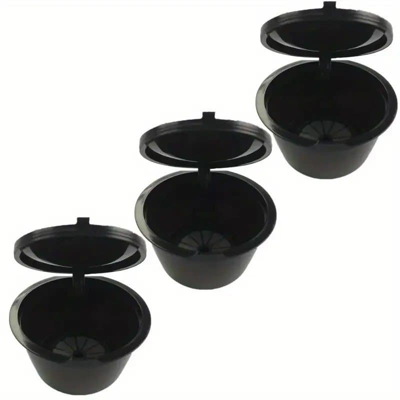 4/5/6 Pcs CáPsula Café ReutilizáVel TrêS CoraçõEs/Dolce Gusto Preto PromoçãO