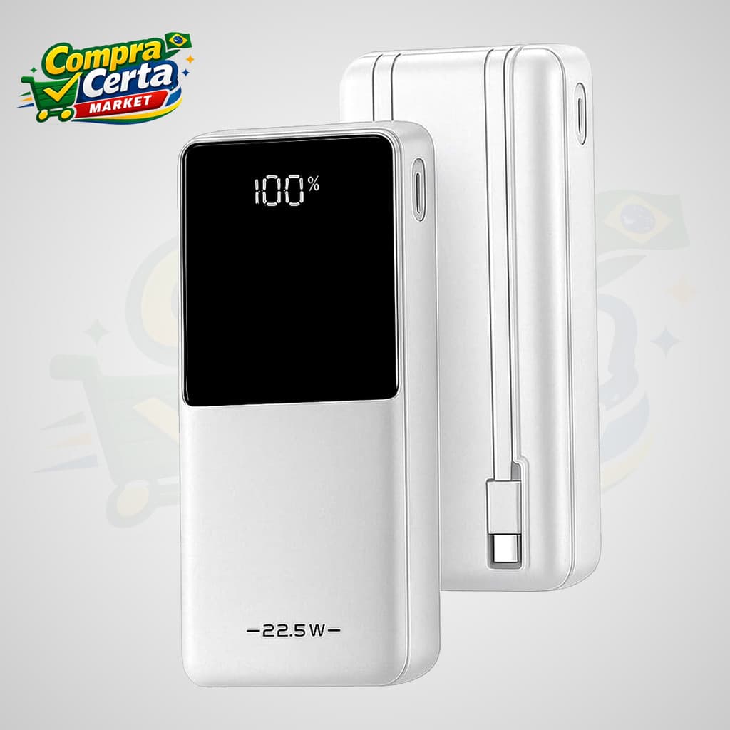 Carregador Portátil grande 10000mah Turbo 22,5W carregamento ultrarrápido