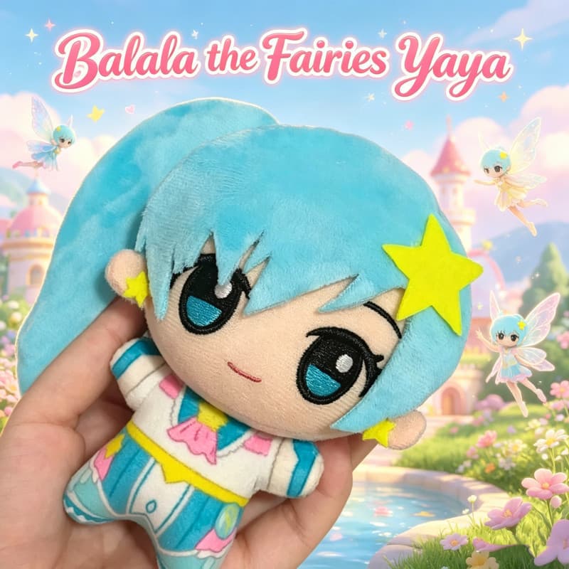 Chaveiro de Pelúcia Balala, a Fada Princesa Yaya, Pingente Fofo de Algodão Nunu de 10cm, Brinquedo de Pelúcia de Persona