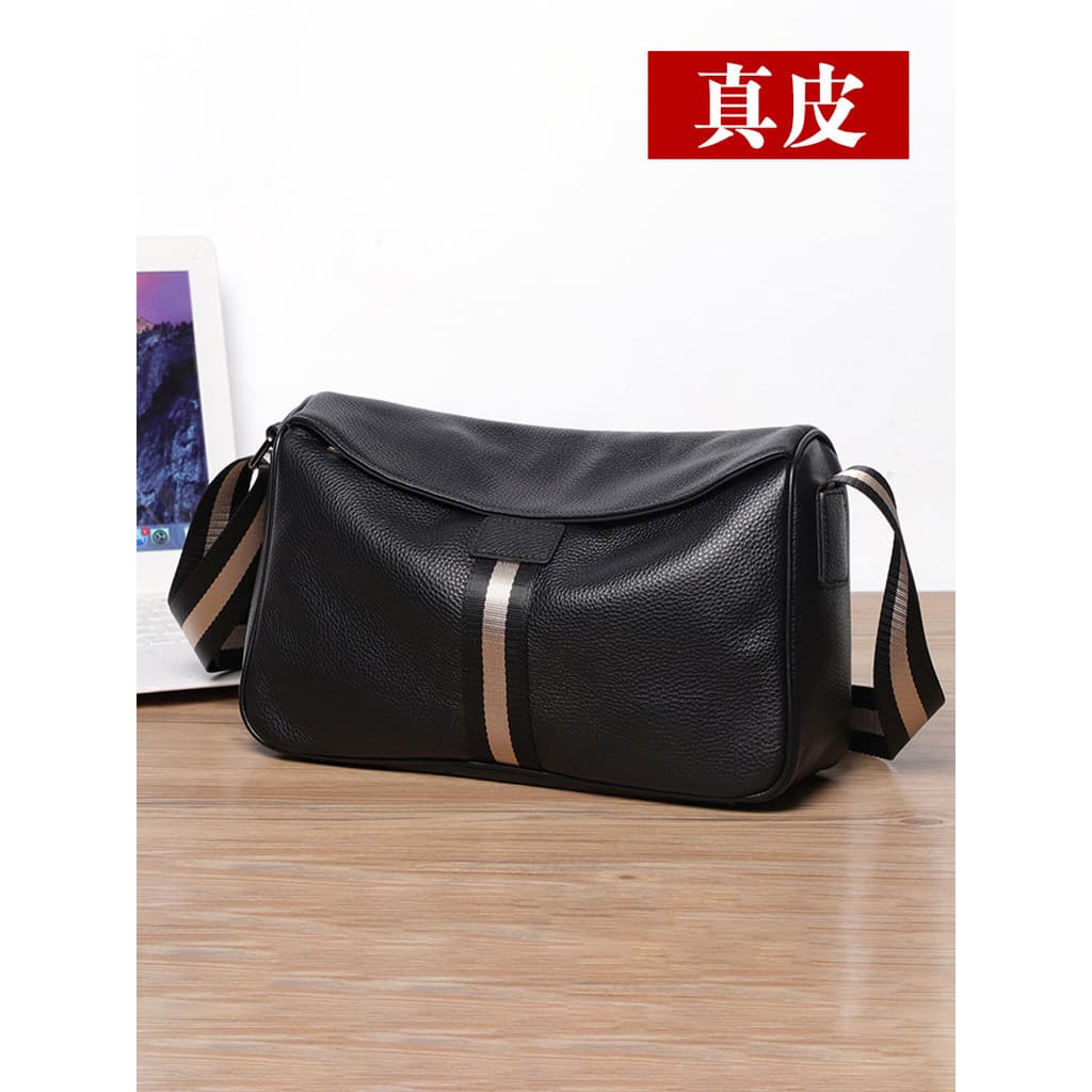 Bolsa mensageiro masculina de couro genuíno 2026 novo estilo negócios Casual High-End mochila primeira camada bolsa de c