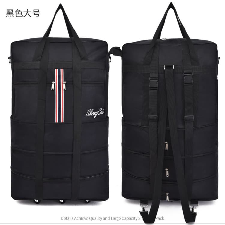 Grande capacidade 158 saco de remessa de ar dobrável roda Universal saco de viagem estudo no exterior avião mochila saco