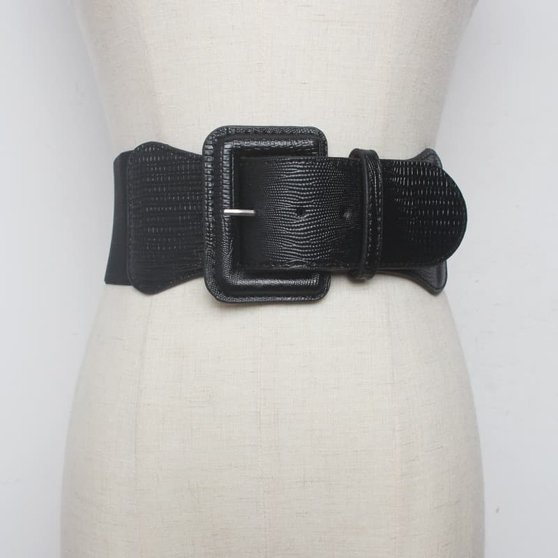 Cinto feminino xadrez preto solto cinto apertado decorativo combinando vestido camisola para baixo jaqueta cinto All-Mat