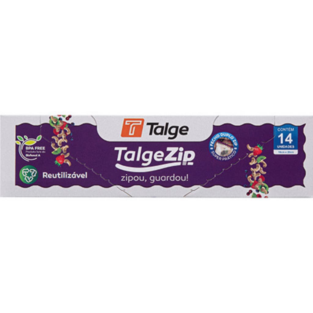 Saco Hermético Zip Fecho Duplo Talge 18x20cm com 14 Unidades - Vedação Segura para Descarte Odontologia Estética Tatuage