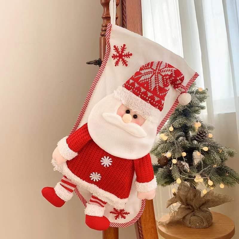 Meias de Natal Grandes, 18 Polegadas, Meias de Natal de Papai Noel Tricotadas, Decorações de Meias de Natal para Present