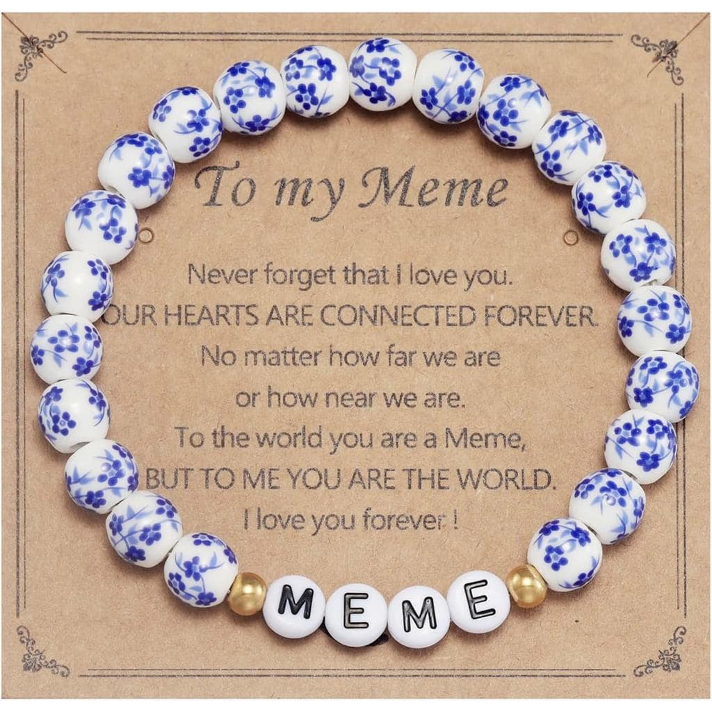 Presentes HUTIMY para Aniversário de Mulheres, Pulseira de Meme para o Dia das Mães, Joias de Meme para Avó Fofa Italian