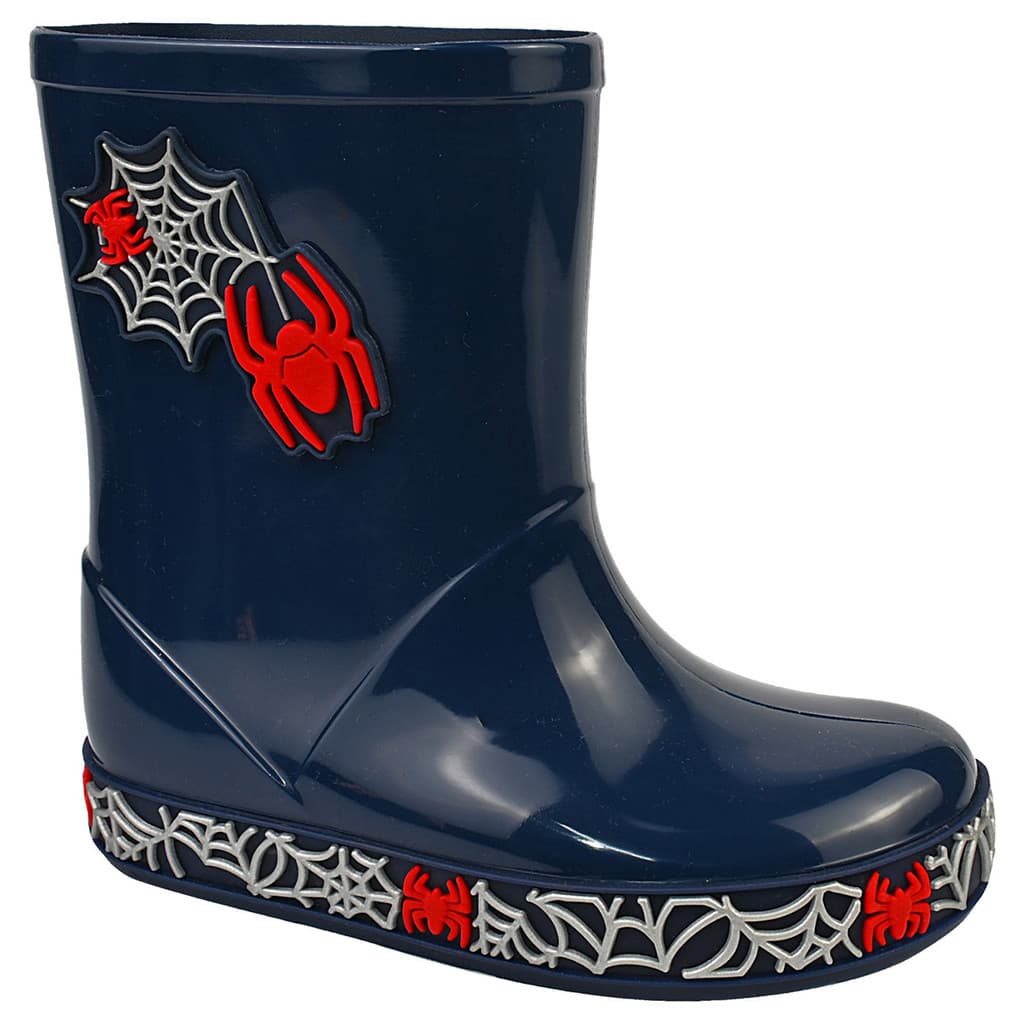 Galocha Infantil Aranha Dino Marinho Verde Militar Cano Médio Bota Coturno Chuva Impermeável nº 21 ao 28